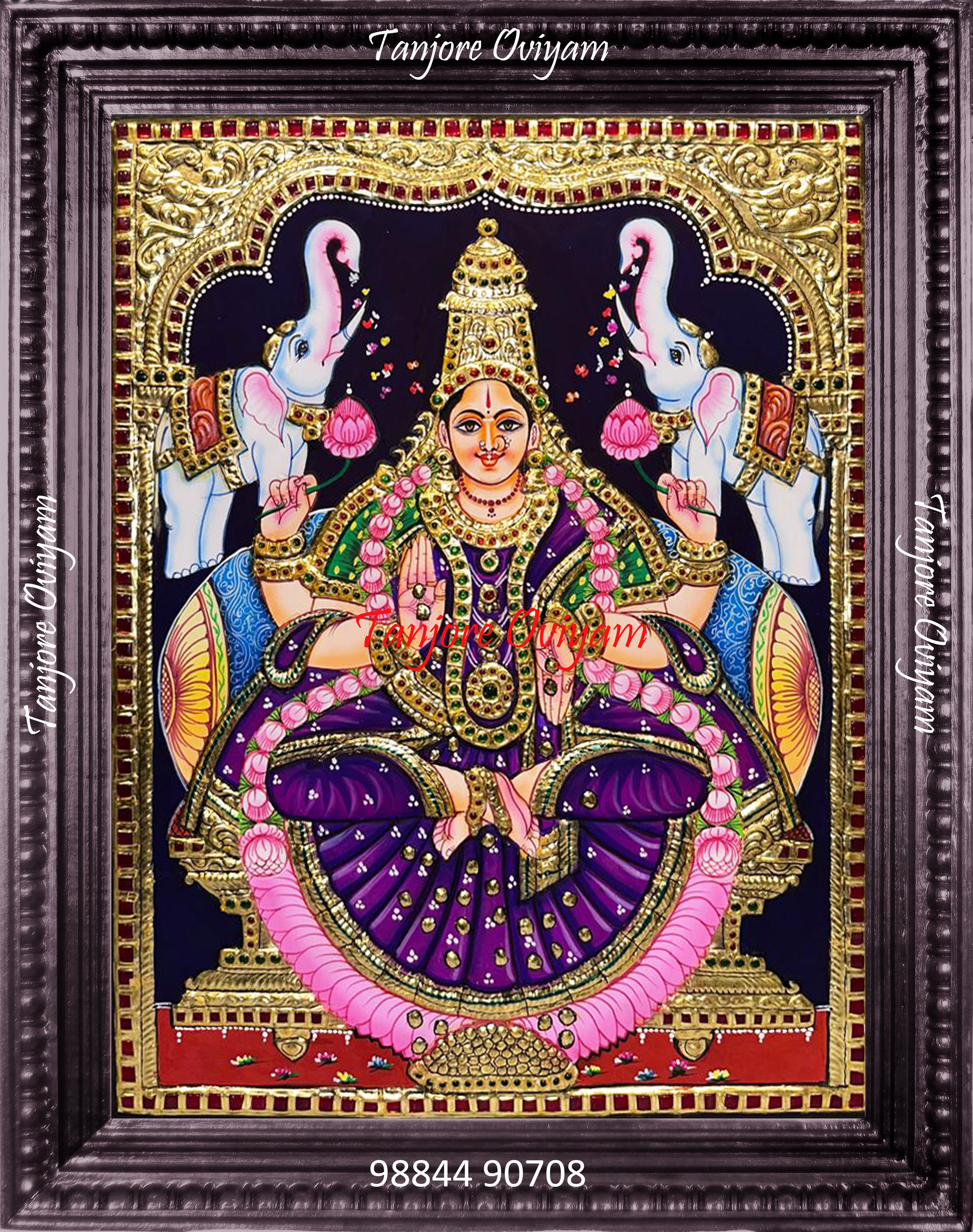 Gajalakshmi Tanjore Painting